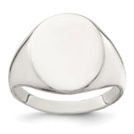 Sterling Silver 17x13mm Closed Back Signet Ring - Product Photo
