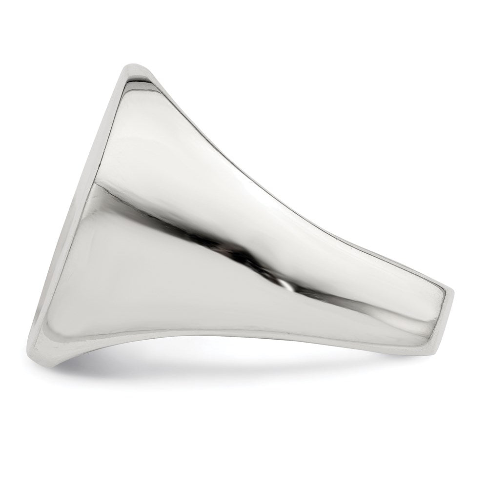 Sterling Silver 18x14mm Open Back Signet Ring - Product Photo