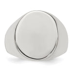 Sterling Silver 18x14mm Open Back Signet Ring - Product Photo