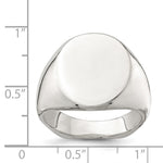 Sterling Silver 18x14mm Open Back Signet Ring - Product Photo