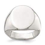 Sterling Silver 18x14mm Open Back Signet Ring - Product Photo