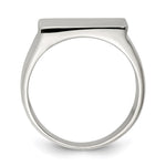 Sterling Silver 19x16mm Closed Back Signet Ring - Product Photo