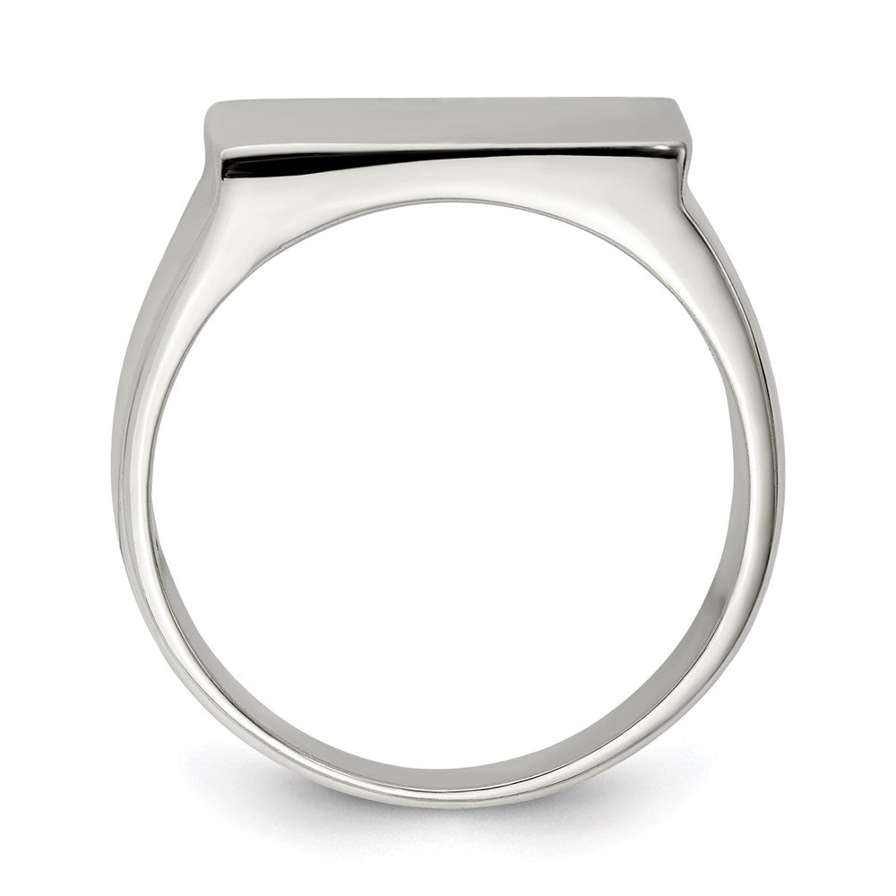 Sterling Silver 19x16mm Closed Back Signet Ring - Product Photo