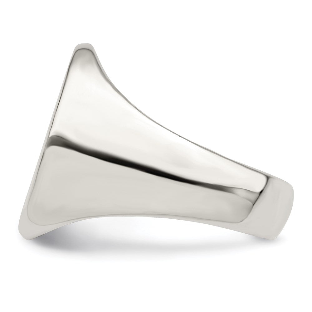 Sterling Silver 19x16mm Closed Back Signet Ring - Product Photo