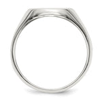 Sterling Silver 15x12mm Closed Back Signet Ring - Product Photo