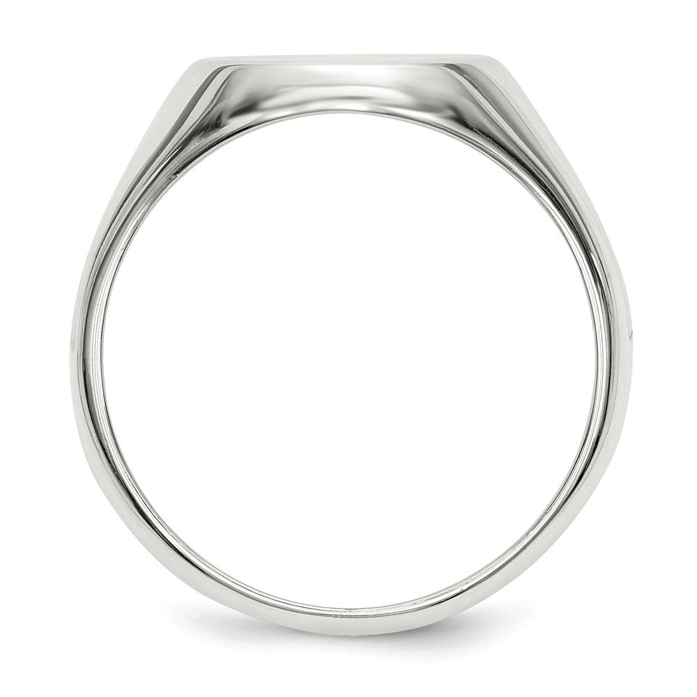 Sterling Silver 15x12mm Closed Back Signet Ring - Product Photo