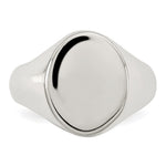 Sterling Silver 15x12mm Closed Back Signet Ring - Product Photo