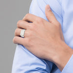 Sterling Silver 12x17mm Closed Back Signet Ring - Product Photo