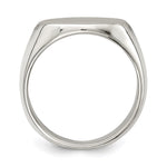 Sterling Silver 12x17mm Closed Back Signet Ring - Product Photo