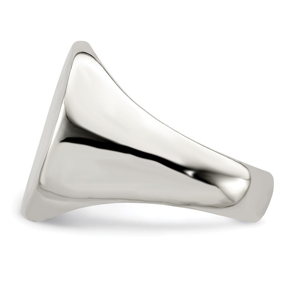 Sterling Silver 12x17mm Closed Back Signet Ring - Product Photo