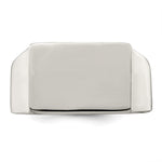 Sterling Silver 12x17mm Closed Back Signet Ring - Product Photo