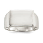 Sterling Silver 12x17mm Closed Back Signet Ring - Product Photo