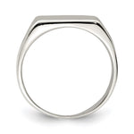 Sterling Silver 12x14mm Closed Back Signet Ring - Product Photo