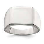 Sterling Silver 12x14mm Closed Back Signet Ring - Product Photo