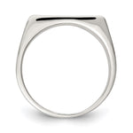 Sterling Silver 11x15mm Closed Back Signet Ring - Product Photo