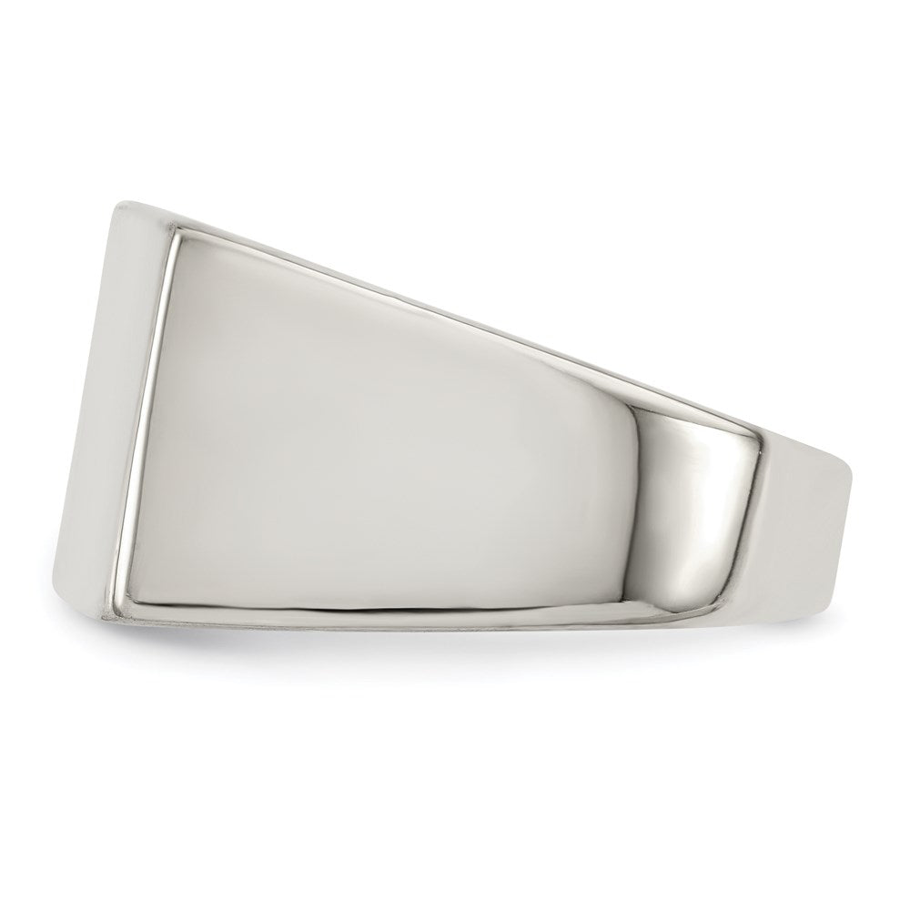 Sterling Silver 11x15mm Closed Back Signet Ring - Product Photo