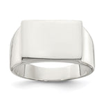 Sterling Silver 11x15mm Closed Back Signet Ring - Product Photo
