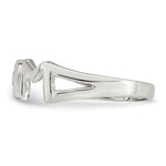 Sterling Silver & CZ Polished Mom Ring - Product Photo