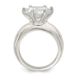 Sterling Silver Solitaire Round CZ Ring - Product Photo