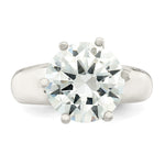 Sterling Silver Solitaire Round CZ Ring - Product Photo