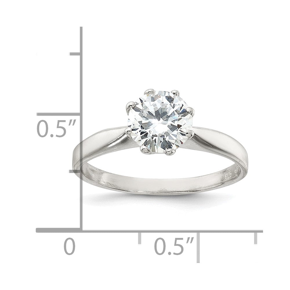 Sterling Silver Polished CZ Ring - Product Photo