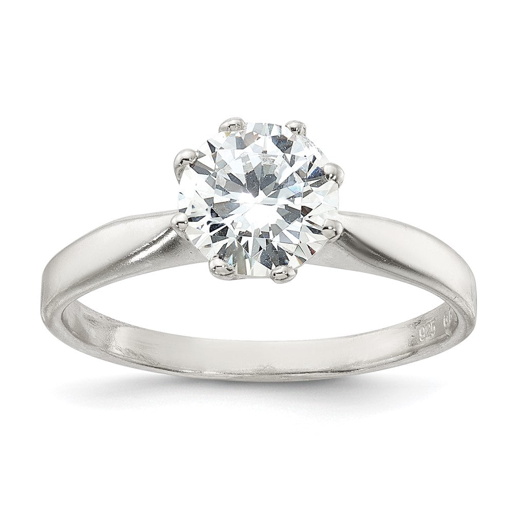 Sterling Silver Polished CZ Ring - Product Photo