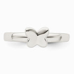 Sterling Silver Rhodium-plated Polished Butterfly Children's Ring - Product Photo