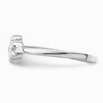 Sterling Silver RH-plated White & Yellow Enameled Daisy Children's Ring - Product Photo