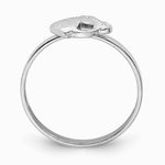 Sterling Silver Rhodium-plated Polished & Textured Horse Children's Ring - Product Photo