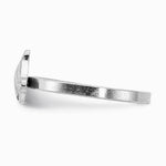 Sterling Silver Rhodium-plated Polished & Textured Horse Children's Ring - Product Photo