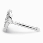Sterling Silver Rhodium-plated CZ Skull Toe Ring - Product Photo