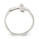 Sterling Silver Horizontal Tiny Freeform Cross Ring - Product Photo