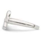 Sterling Silver Horizontal Tiny Freeform Cross Ring - Product Photo