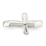 Sterling Silver Horizontal Tiny Freeform Cross Ring - Product Photo