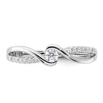 Sterling Silver Rhodium-plated & CZ Ring - Product Photo