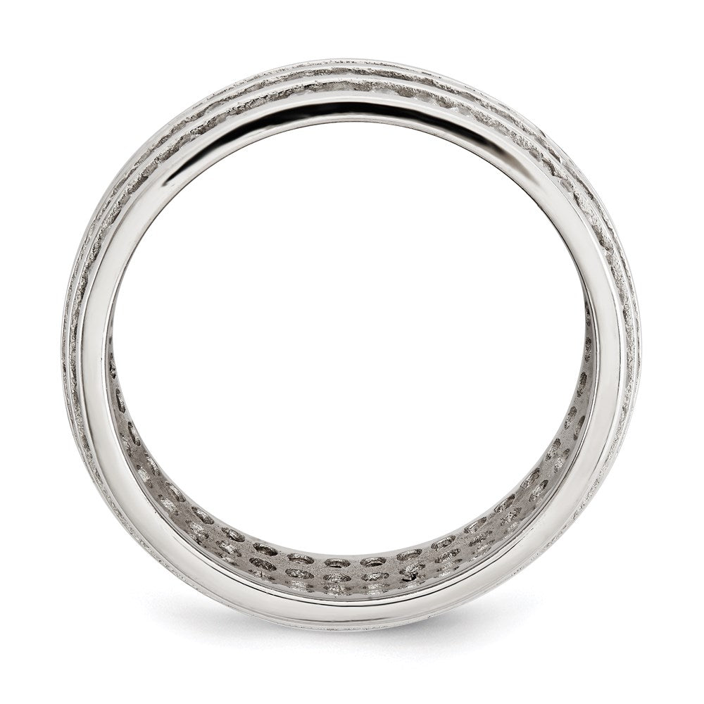 Sterling Silver Rhodium-plated 5-row Eternity Ring - Product Photo