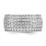 Sterling Silver Rhodium-plated 5-row Eternity Ring - Product Photo