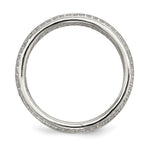 Sterling Silver Rhodium-plated Baguette & Round CZ Eternity Ring - Product Photo