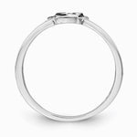 Sterling Silver RH-plated Black & White Enameled Puppy Children's Ring - Product Photo