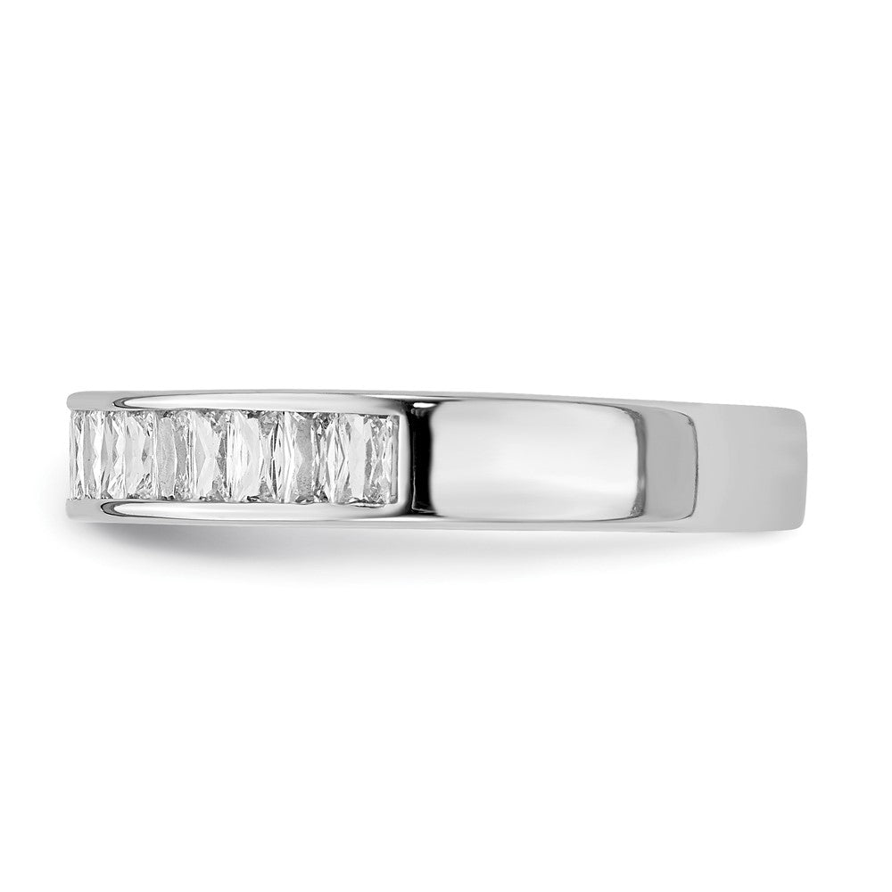 Sterling Silver Rhodium Plated CZ Ring - Product Photo