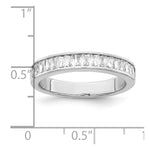 Sterling Silver Rhodium Plated CZ Ring - Product Photo