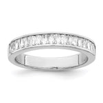 Sterling Silver Rhodium Plated CZ Ring - Product Photo