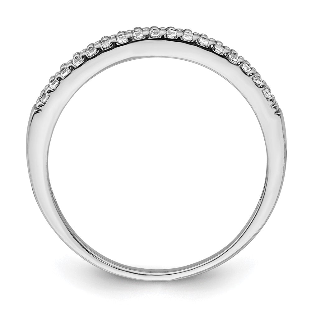 Sterling Silver Rhodium-Plated CZ Ring - Product Photo