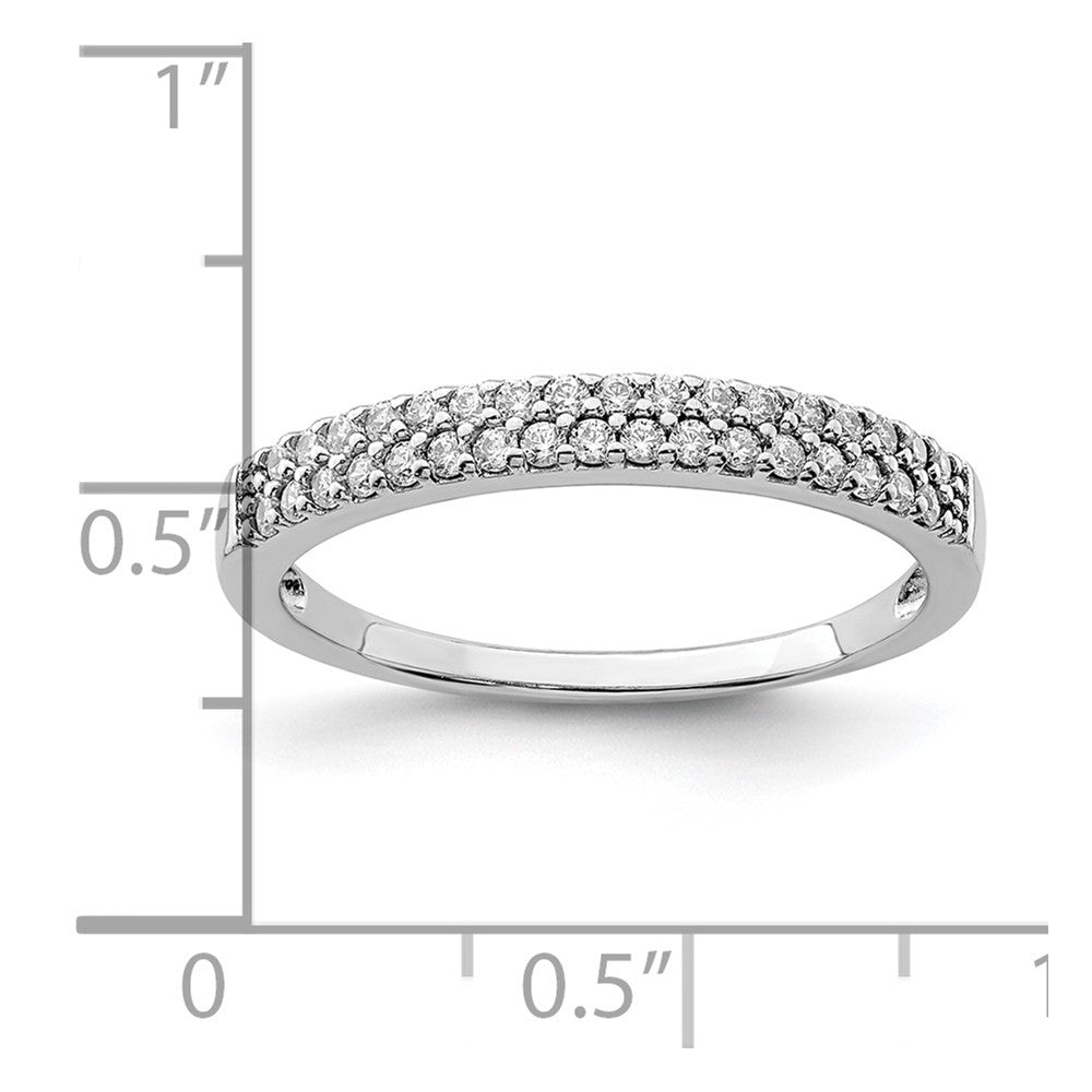 Sterling Silver Rhodium-Plated CZ Ring - Product Photo