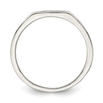 Sterling Silver Rhodium-plated Enameled Cross Ring - Product Photo