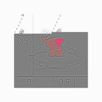 Sterling Silver Rhodium-plated Pink Enamel & CZ Elephant Children's Ring - Product Photo