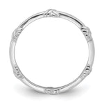 Sterling Silver Rhodium-plated Knot Ring - Product Photo