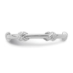 Sterling Silver Rhodium-plated Knot Ring - Product Photo