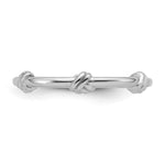 Sterling Silver Rhodium-plated Knot Ring - Product Photo