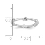 Sterling Silver Rhodium-plated Knot Ring - Product Photo